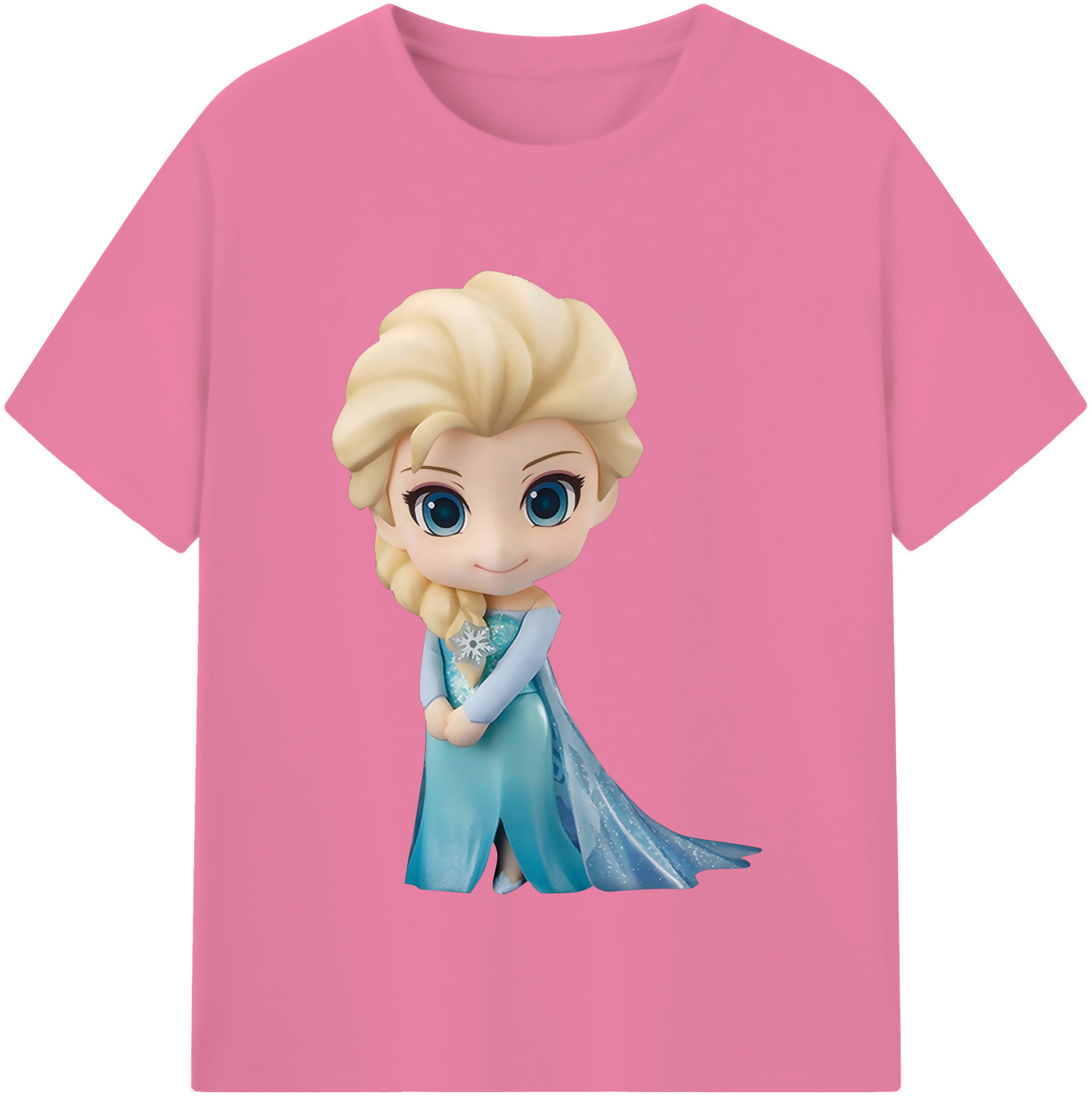 （画像用） アナと雪の女王 アンナ エルサ Frozen Anna Elsa 綿100％半袖Tシャツ（フロントプリント）